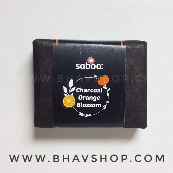 Saboo Charcoal Orange Blossom Soap
