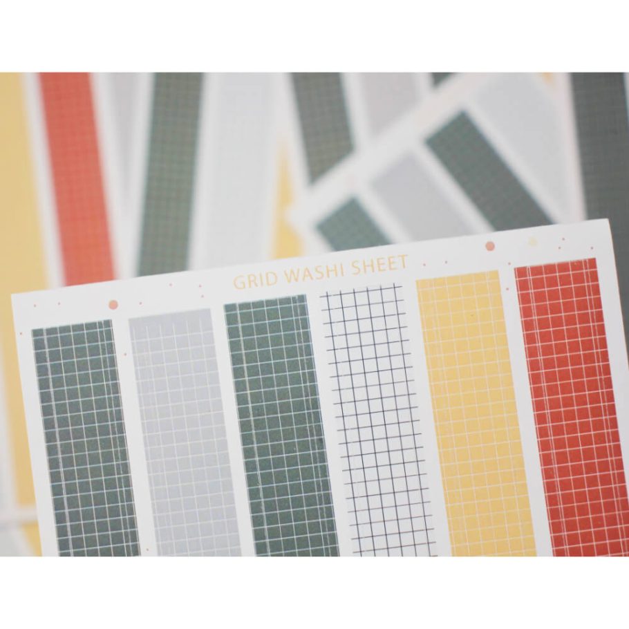 Grid Washi Sticker Sheet – Bhav Shop