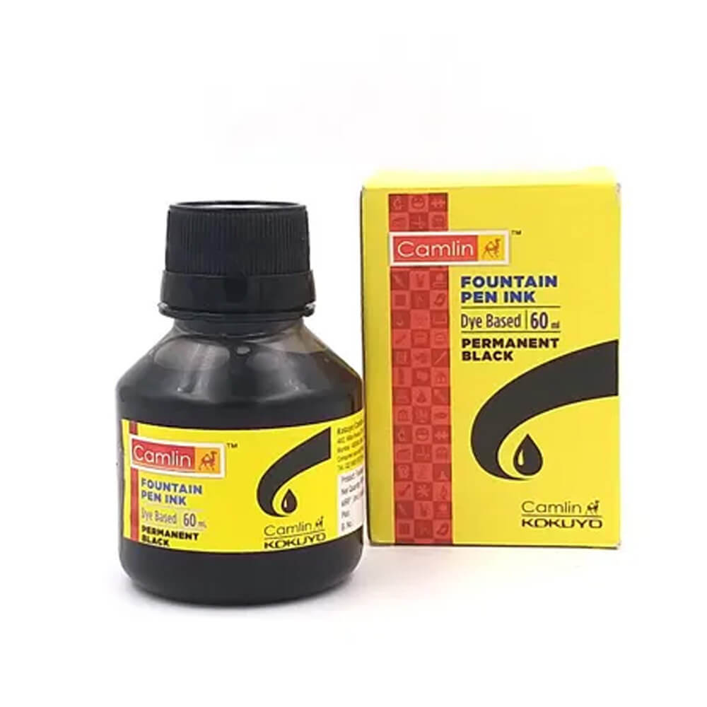 Camlin Fountain Pen Ink Royal Black 60 ml – Bhav Shop
