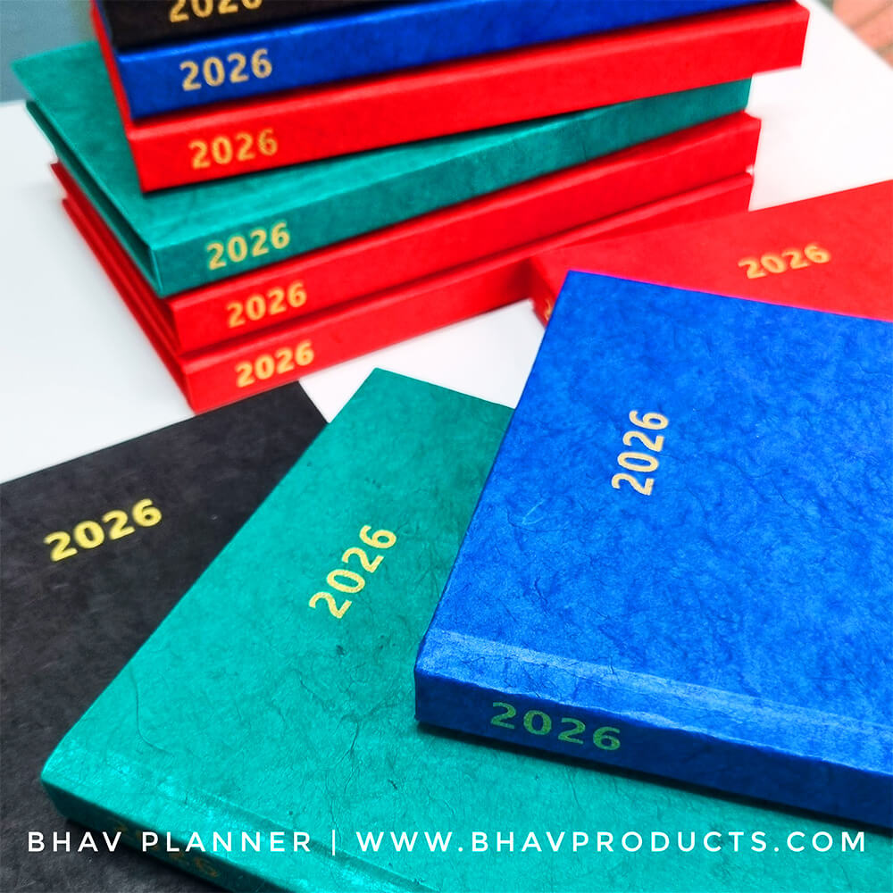 2026 Hardcover Planner with only English Dates - A5, 80 gsm – Bhav Shop