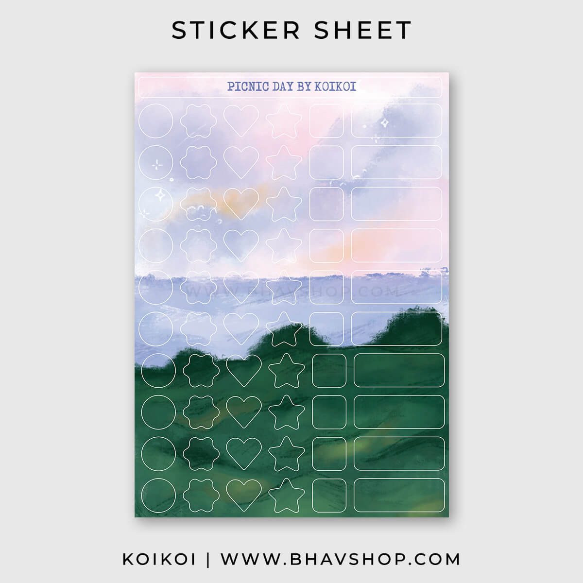 Picnic Day Deco Sticker Sheet – Bhav Shop