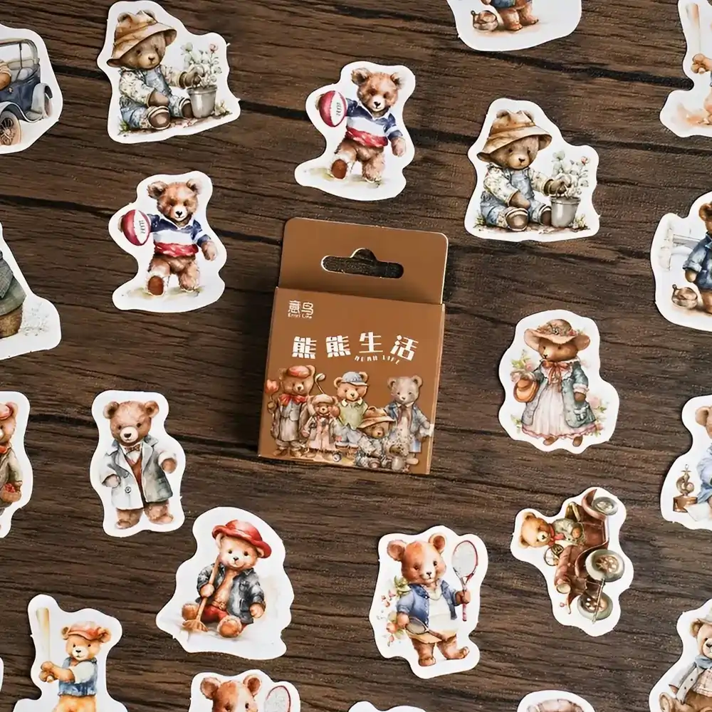 Etori Life Sticker Set Box, 46 pcs - Bear Life – Bhav Shop