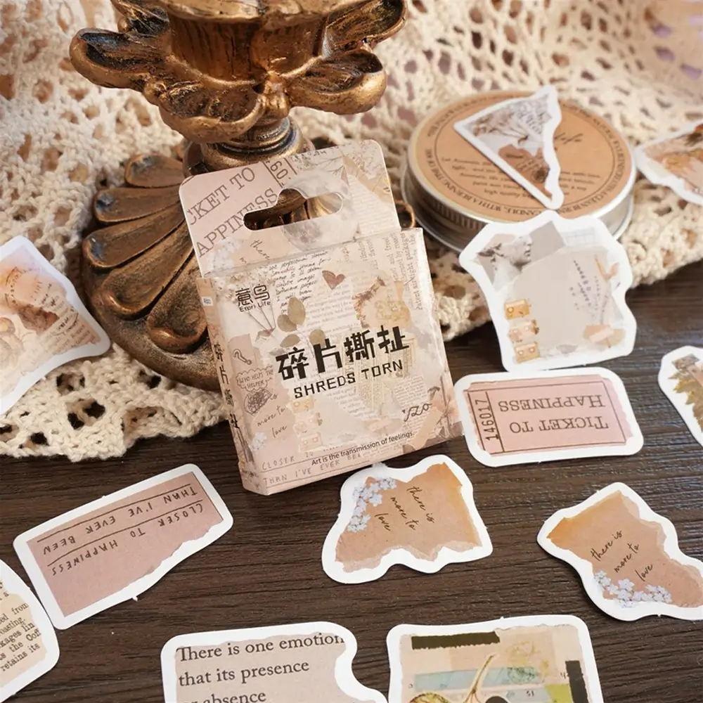 Etori Life Sticker Set Box, 46 pcs - Shreds Torn – Bhav Shop