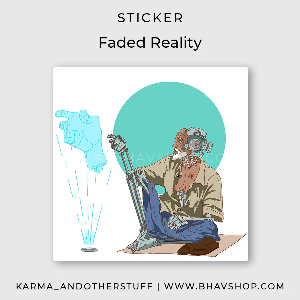 Faded Reality Die Cut Sticker – Bhav Shop